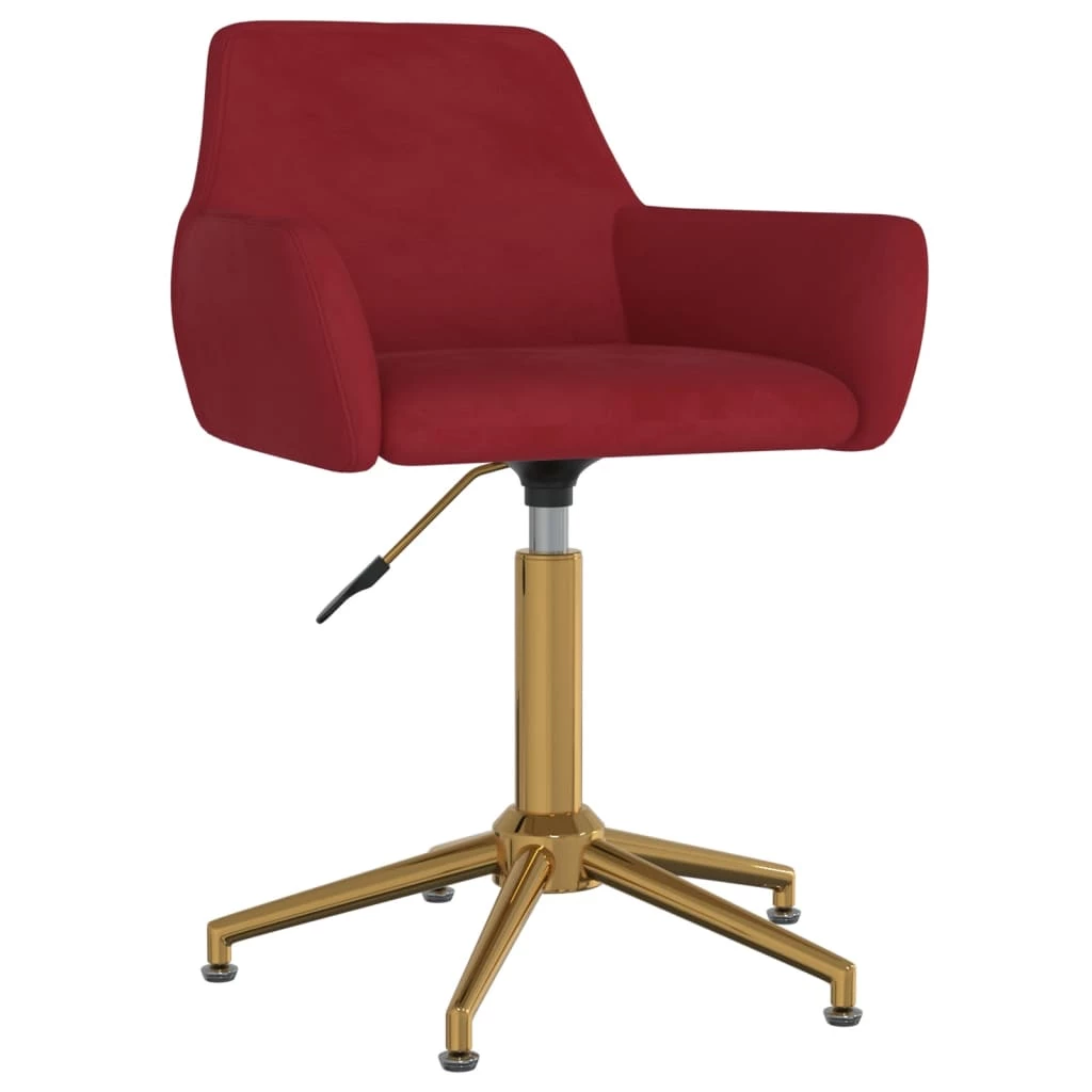 Sedia Girevole Da Ufficio Rosso Vino In Velluto Cod Mxl 27637 - immagine 2
