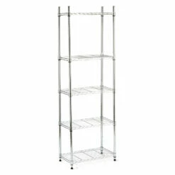 No Brand Scaffale 5 Ripiani In Acciaio Cromato S1775002