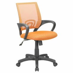Business - Sedia Da Ufficio In Poliestere E Nylon Arancio