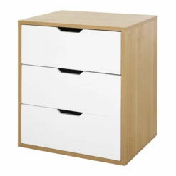 Cassettiera Portadocumenti Da Ufficio 55x45x65,5 Cm 3 Cassetti