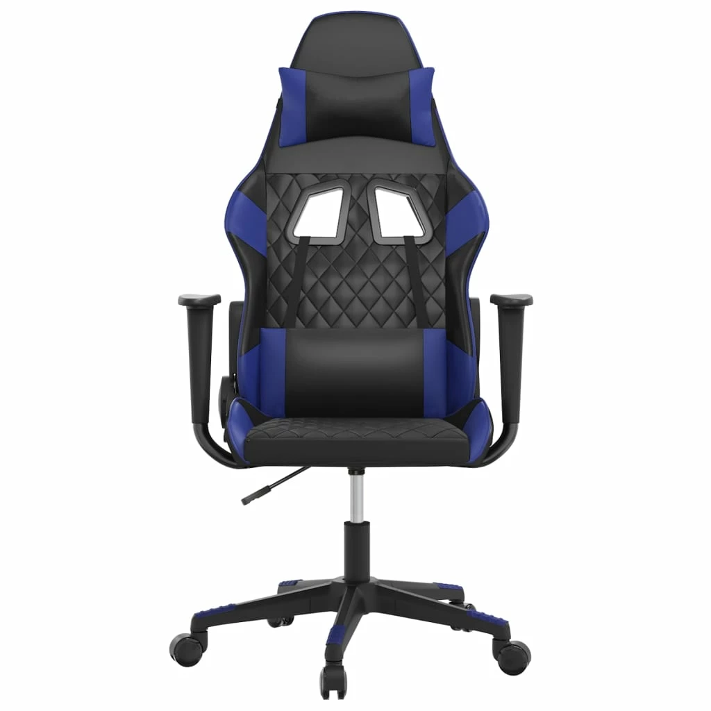 Sedia Da Gaming Massaggiante Nero E Blu In Similpelle Cod Mxl 73222 - immagine 5