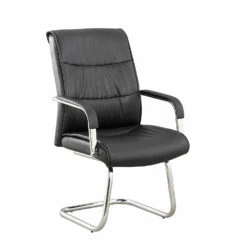 Norwich - Poltrona Da Attesa In Pu E Metallo Cromato