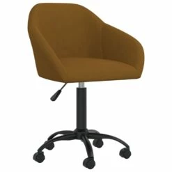 Sedia Girevole Da Ufficio Marrone In Velluto Cod Mxl 27006