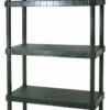 Scaffale In Resina Con 5 Ripiani Colore Nero Portata 250 Kg Misure 80x40x188H Cm