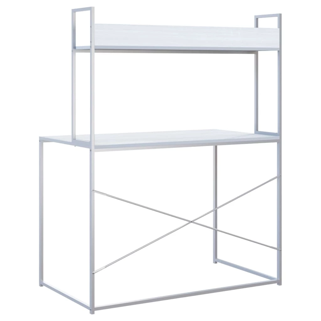 Scrivania Per Computer Bianca 110x60x138 Cm In Truciolato Cod Mxl 68005 - immagine 6