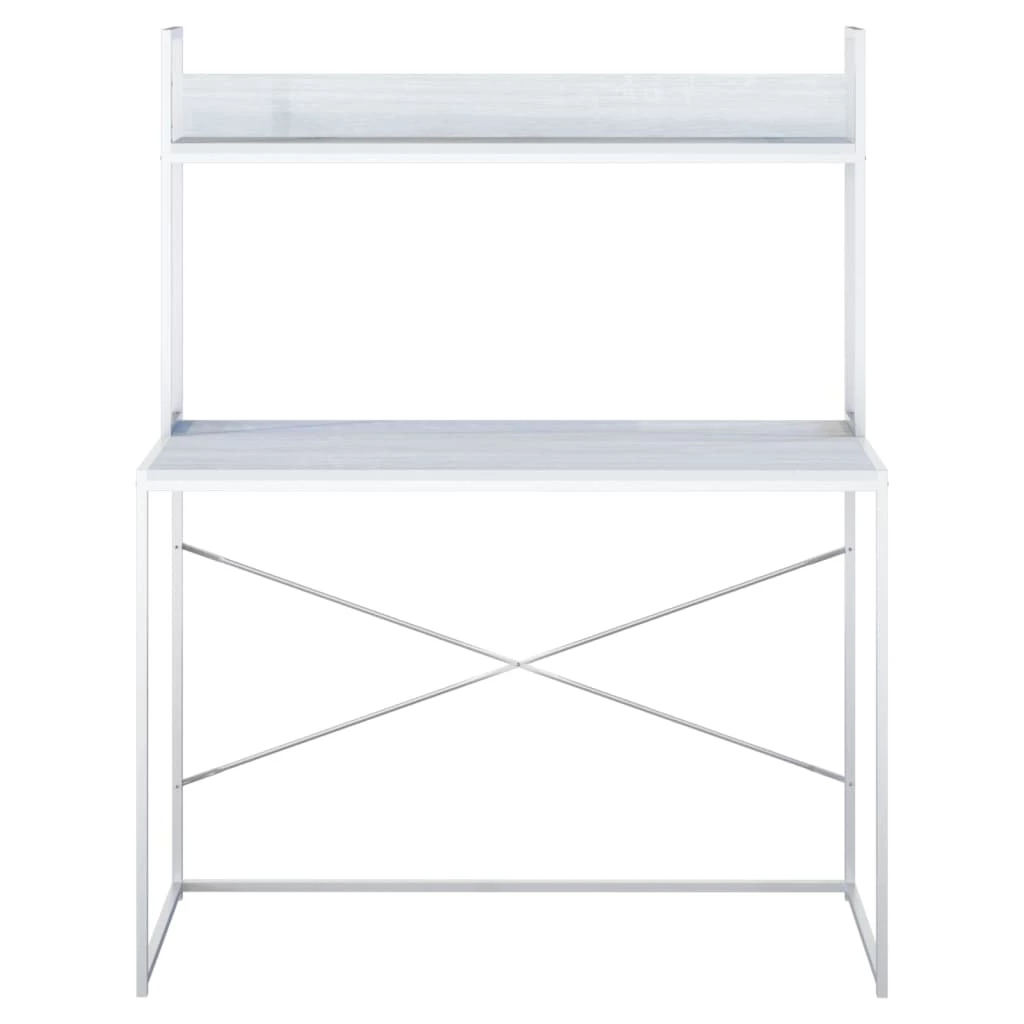 Scrivania Per Computer Bianca 110x60x138 Cm In Truciolato Cod Mxl 68005 - immagine 2