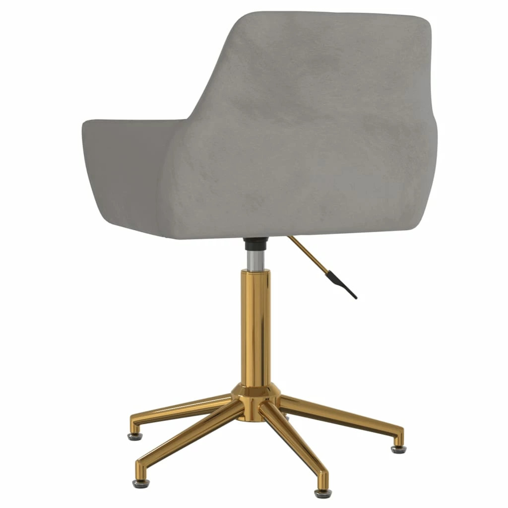 Sedia Da Ufficio Girevole Grigio Chiaro In Velluto Cod Mxl 27870 - immagine 5