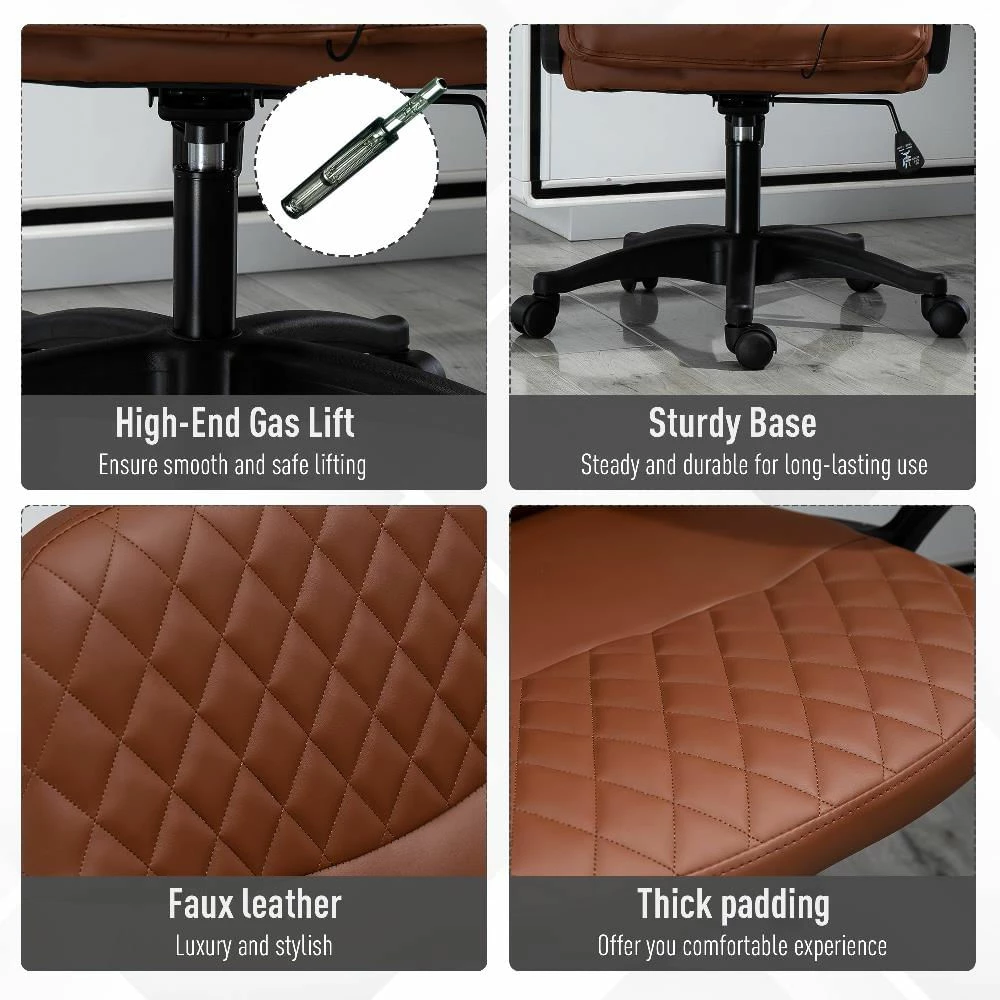 No Brand Sedia Da Gaming Con Poggiapiedi Estraibile Poltrona In Ecopelle Combo Rosso - immagine 6