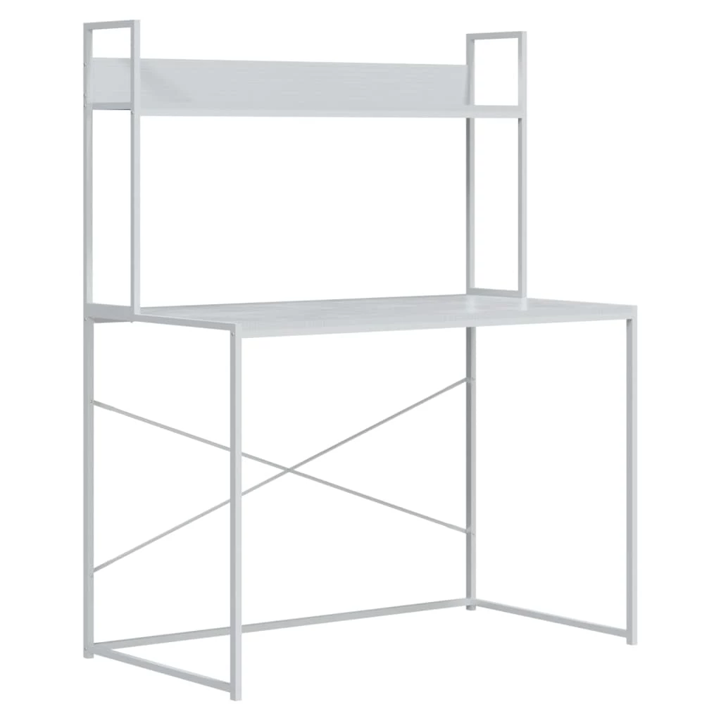 Scrivania Per Computer Bianca 110x60x138 Cm In Truciolato Cod Mxl 68005