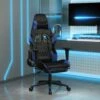 Sedia Da Gaming Con Poggiapiedi Nero E Blu In Similpelle Cod Mxl 67619