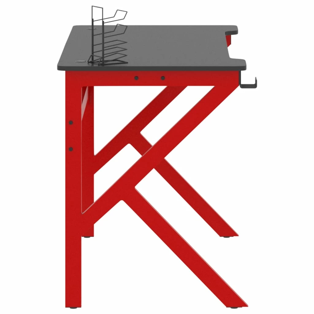 Scrivania Da Gaming Gambe A Forma Di K Nera E Rossa 110x60x75cm Cod Mxl 60850 - immagine 4