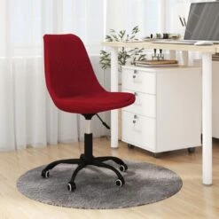 Sedia Da Ufficio Girevole Rosso Vino In Tessuto Cod Mxl 27136