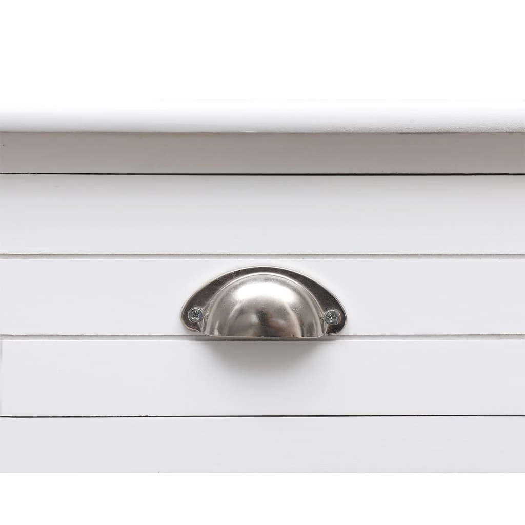 Scrivania Bianca 108x45x76 Cm In Legno Massello Di Paulownia Cod Mxl 61768 - immagine 8