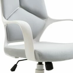 Sedia Da Ufficio Ergonomica Poltrona Presidenziale In Tessuto Regolabile E Girevole In Mesh, Grigio