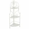 Scaffale Metallo Jessica Bianco Brush 3piania D Angolo Cm48x33h120