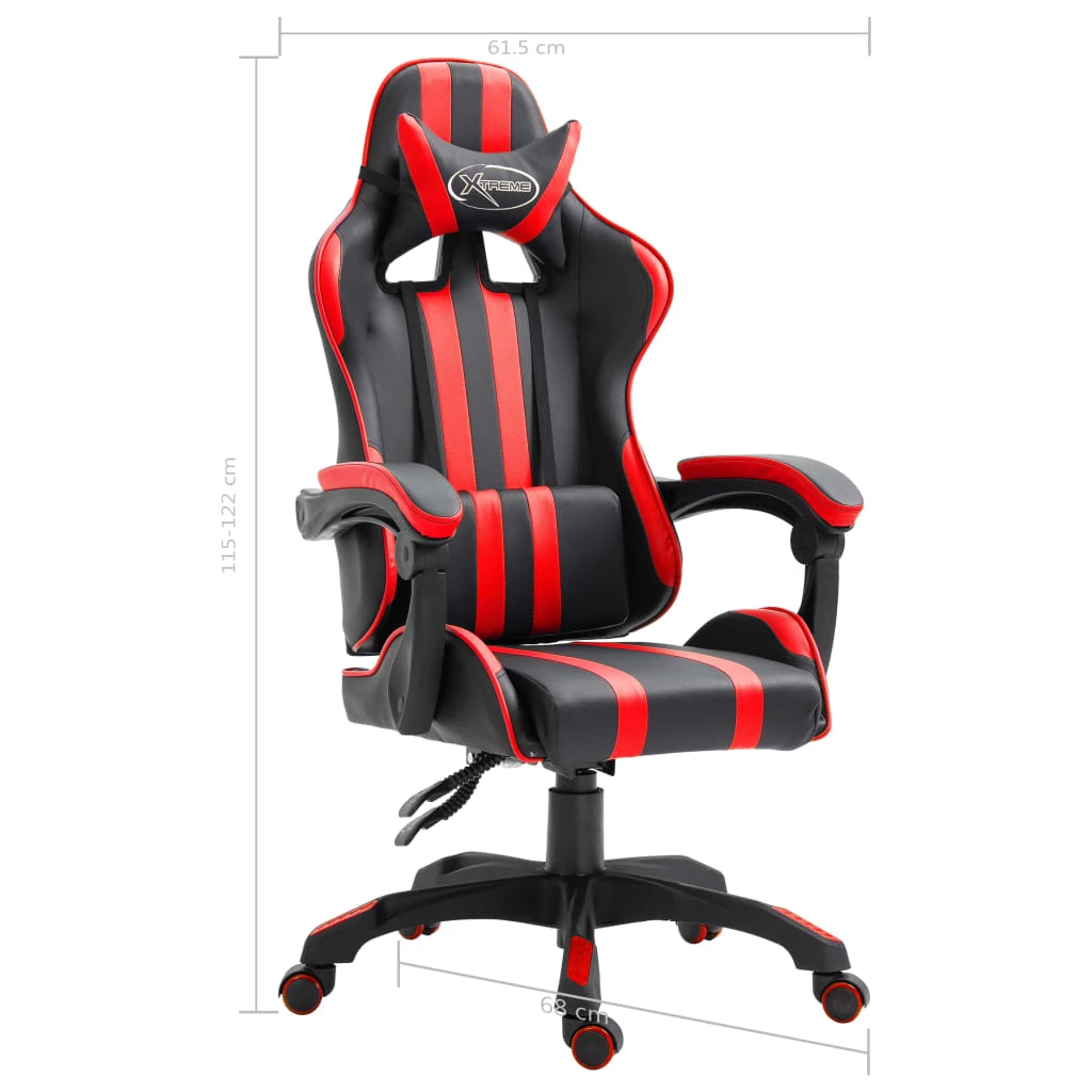 Sedia Da Gaming Rossa In Similpelle Cod Mxl 63358 - immagine 9
