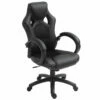 Sedia Da Gaming 51x61x108-118 Cm In Similpelle Nero