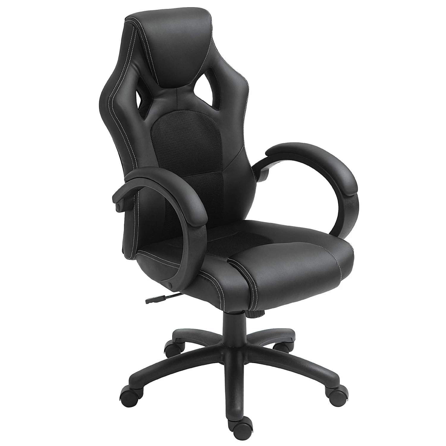 Sedia Da Gaming 51x61x108-118 Cm In Similpelle Nero